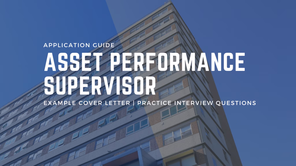 Government Job Application for Asset Performance Supervisor