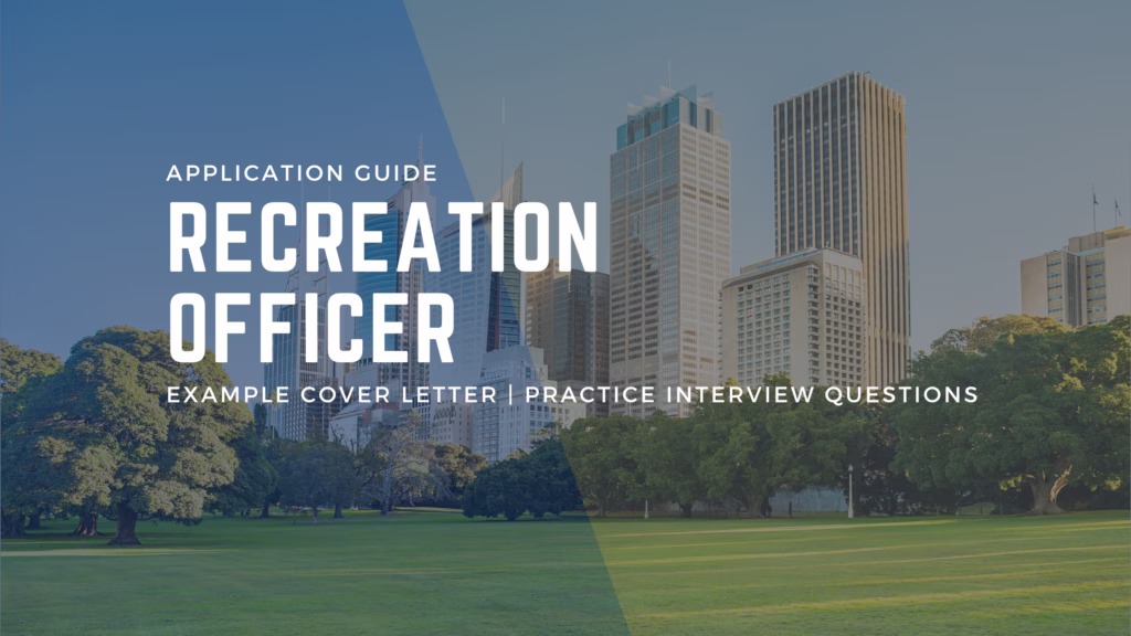 City Of Sydney Recreation Officer Cover Letter Inside
