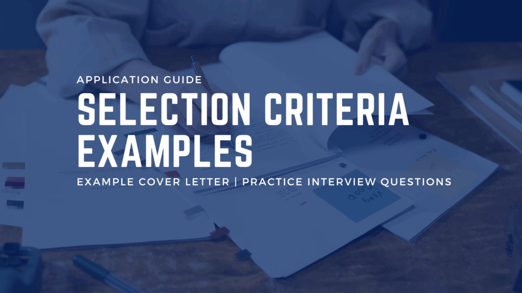 NSW Department of Education Selection Criteria example responses