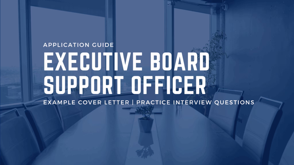 Executive Board Support Officer Example Application NSW Reconstruction Authority