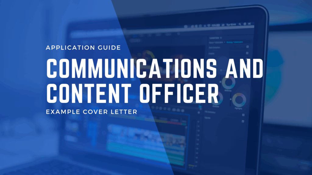 Example application for Communications and Content Officer at NSW Public Works