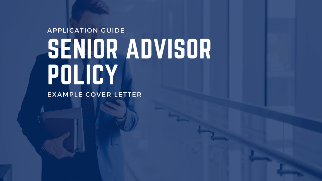 Example Senior Advisor Policy Application NSW