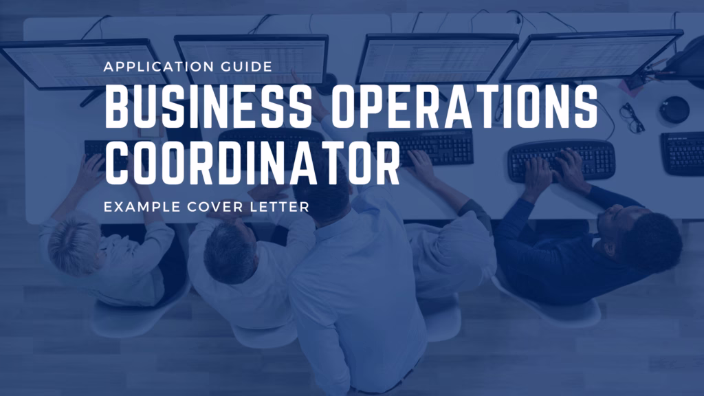NSW Business Operations Coordinator Application Example