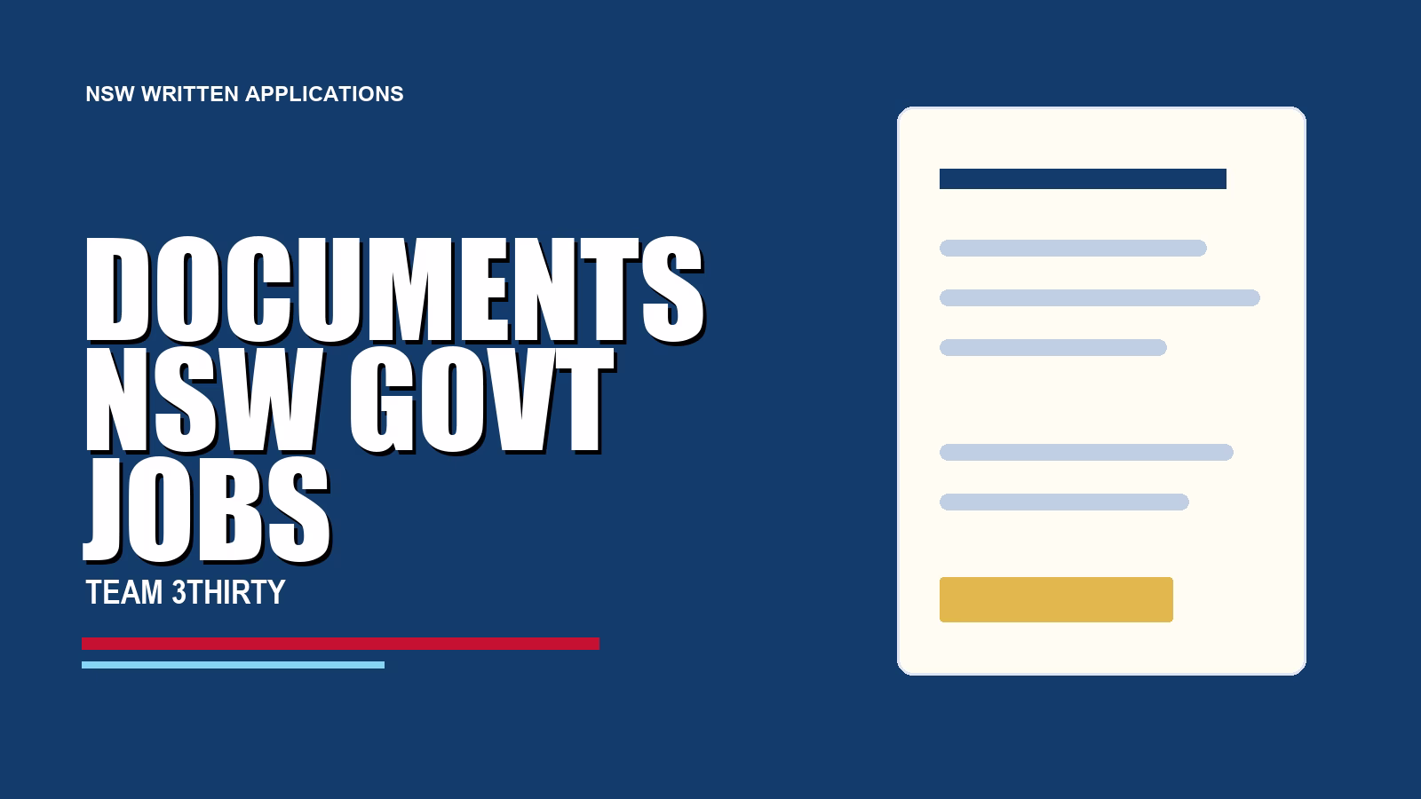 Application Documents for NSW Government Jobs in 2026