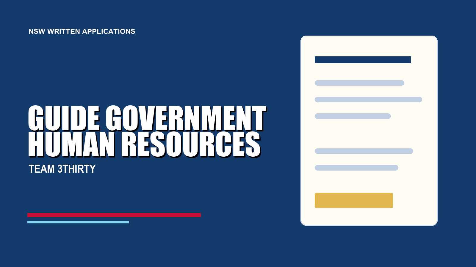 Application Guide for Government Human Resources Business Partner