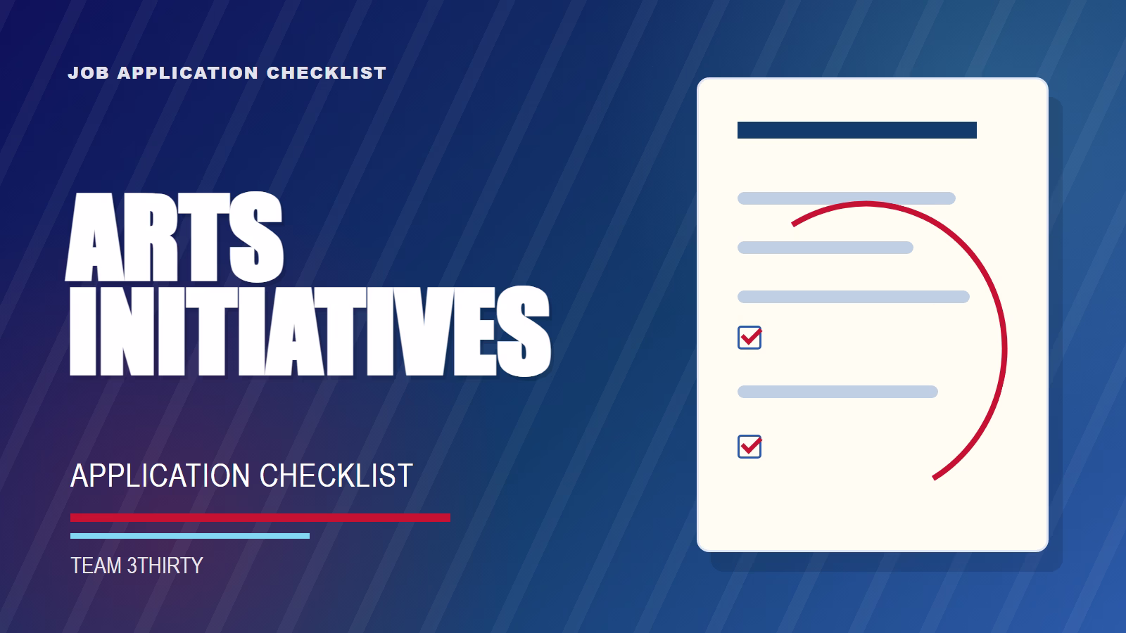 How to apply for Arts Initiatives and Events Officer, SEO1