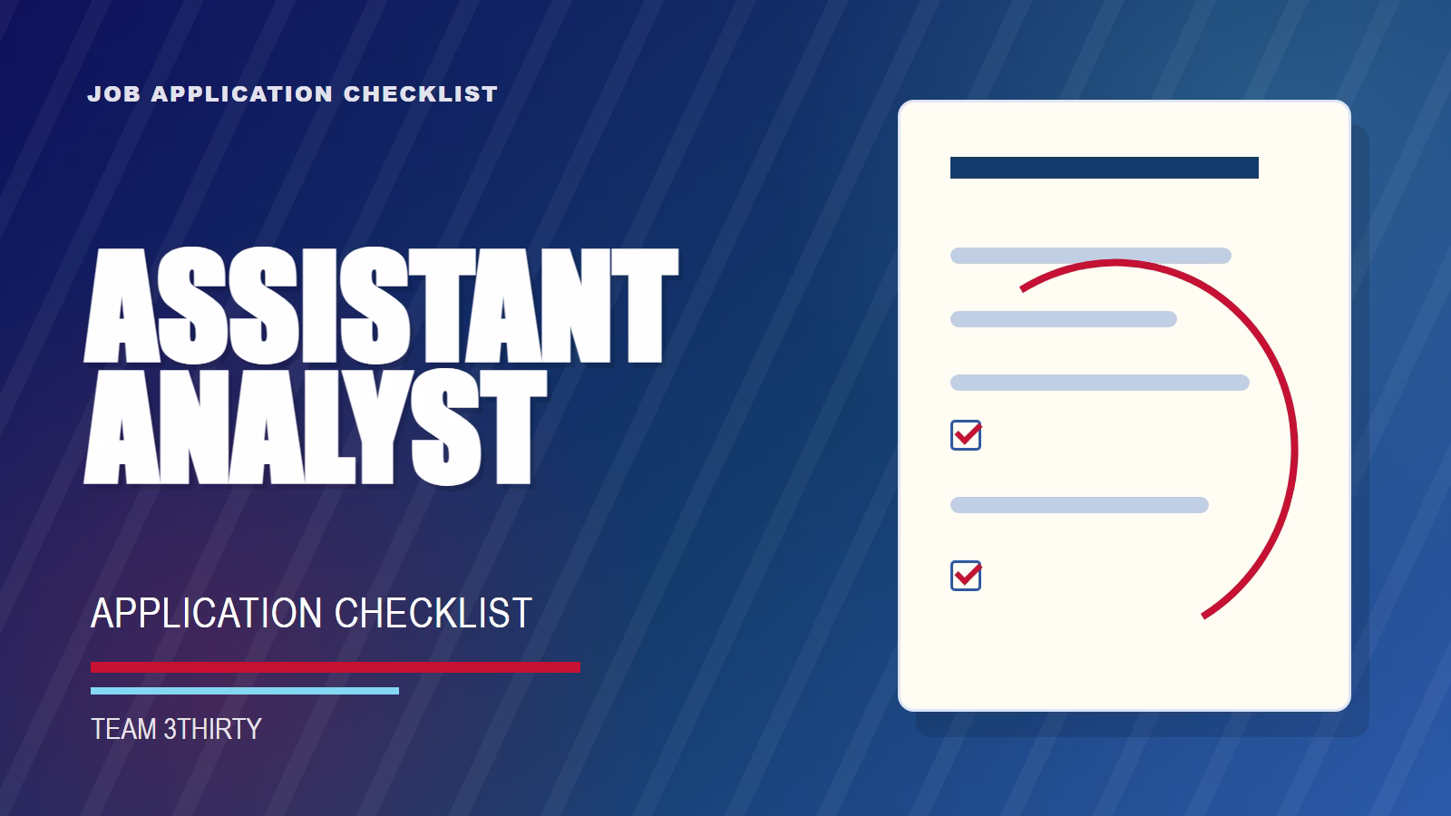 How to apply for Assistant Analyst Policy