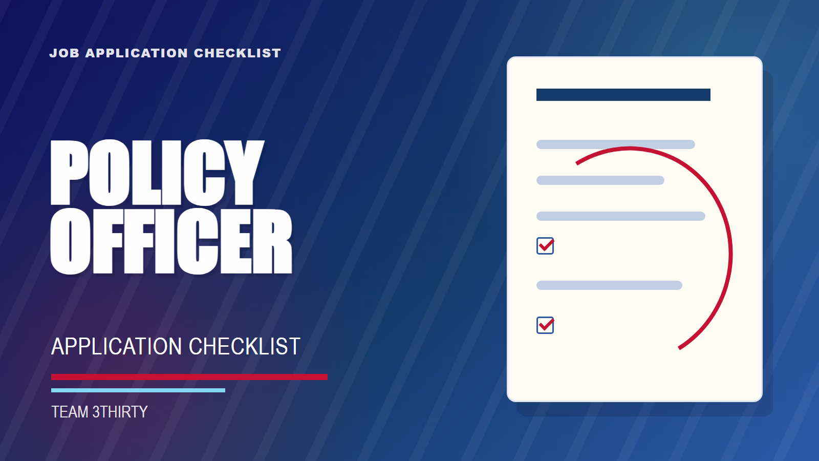 How to apply for Assistant Policy Officer