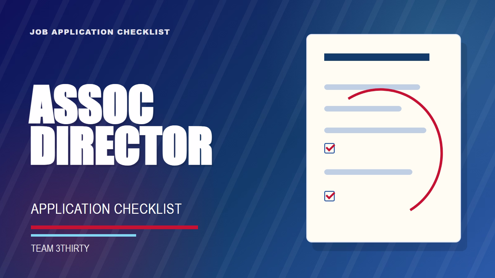 How to apply for Assoc Director Communication & Marketing