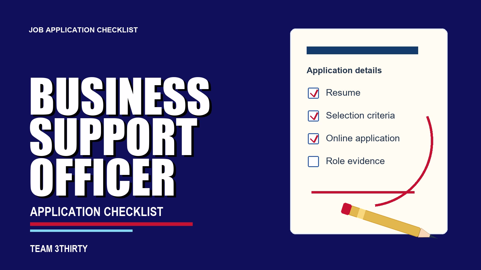 How to apply for Business Support Officer
