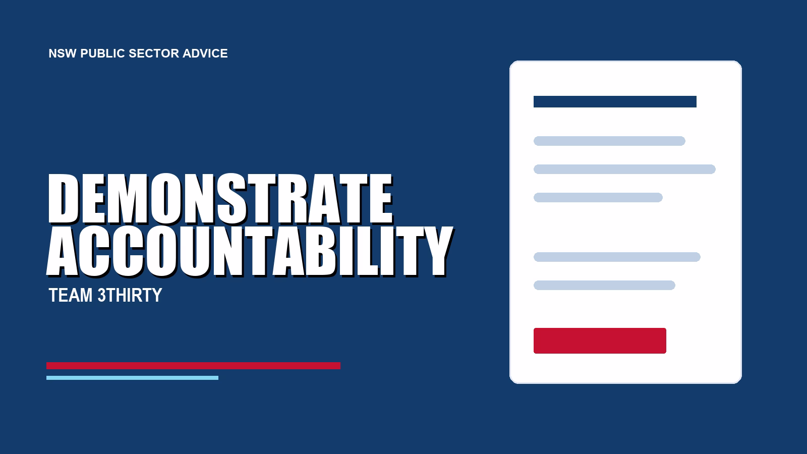 Demonstrate Accountability: NSW Government Capability Guide
