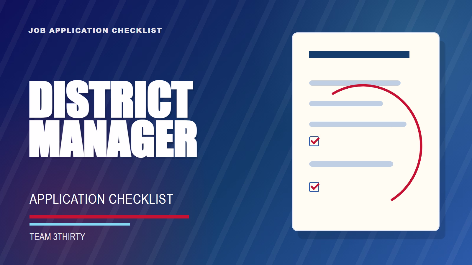 How to apply for District Manager