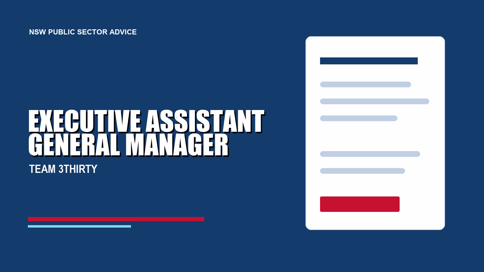 How to apply for Executive Assistant to General Manager St George Hospital