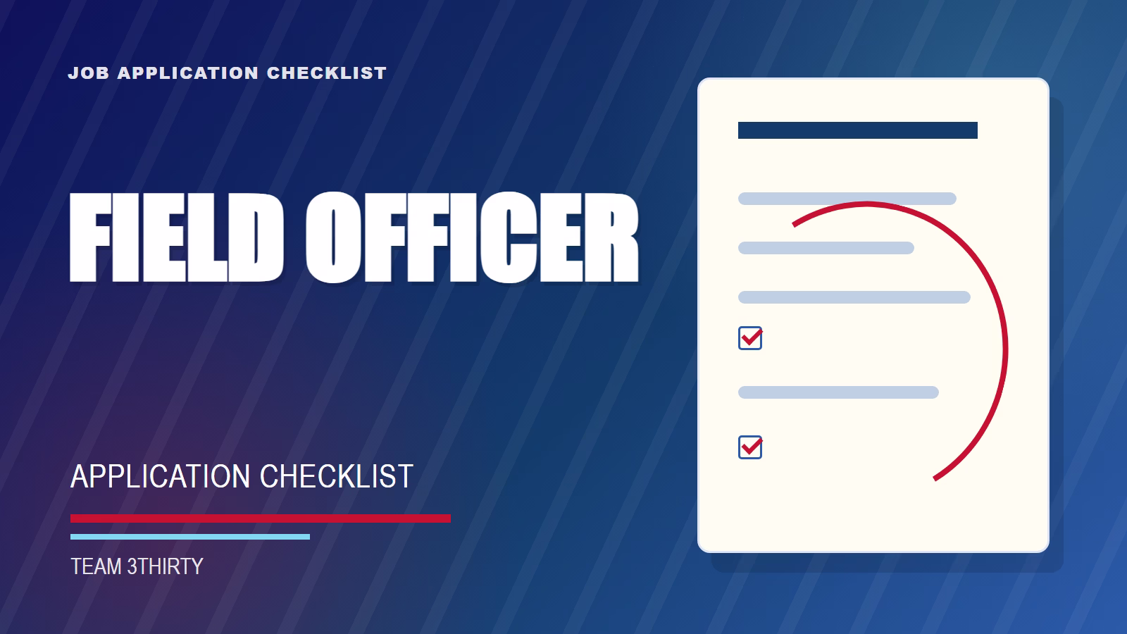 How to apply for Field Officer Grade 1 2