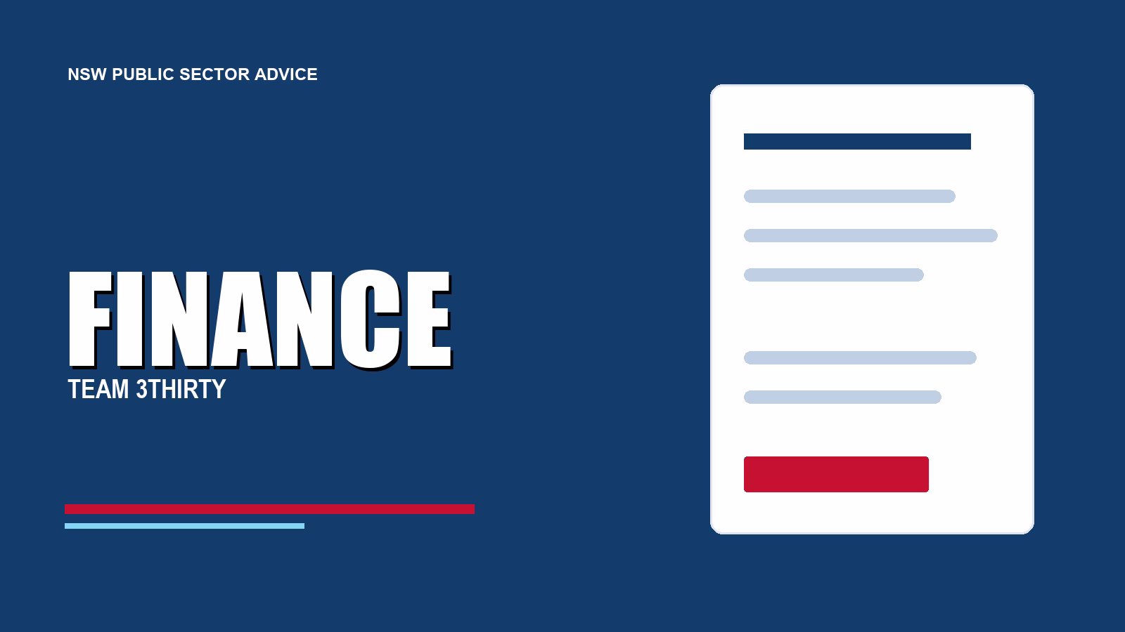 Finance: NSW Government Capability Guide