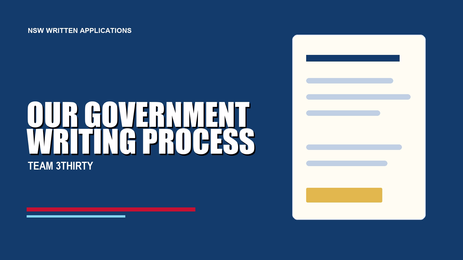 How Our Government Application Writing Process Works