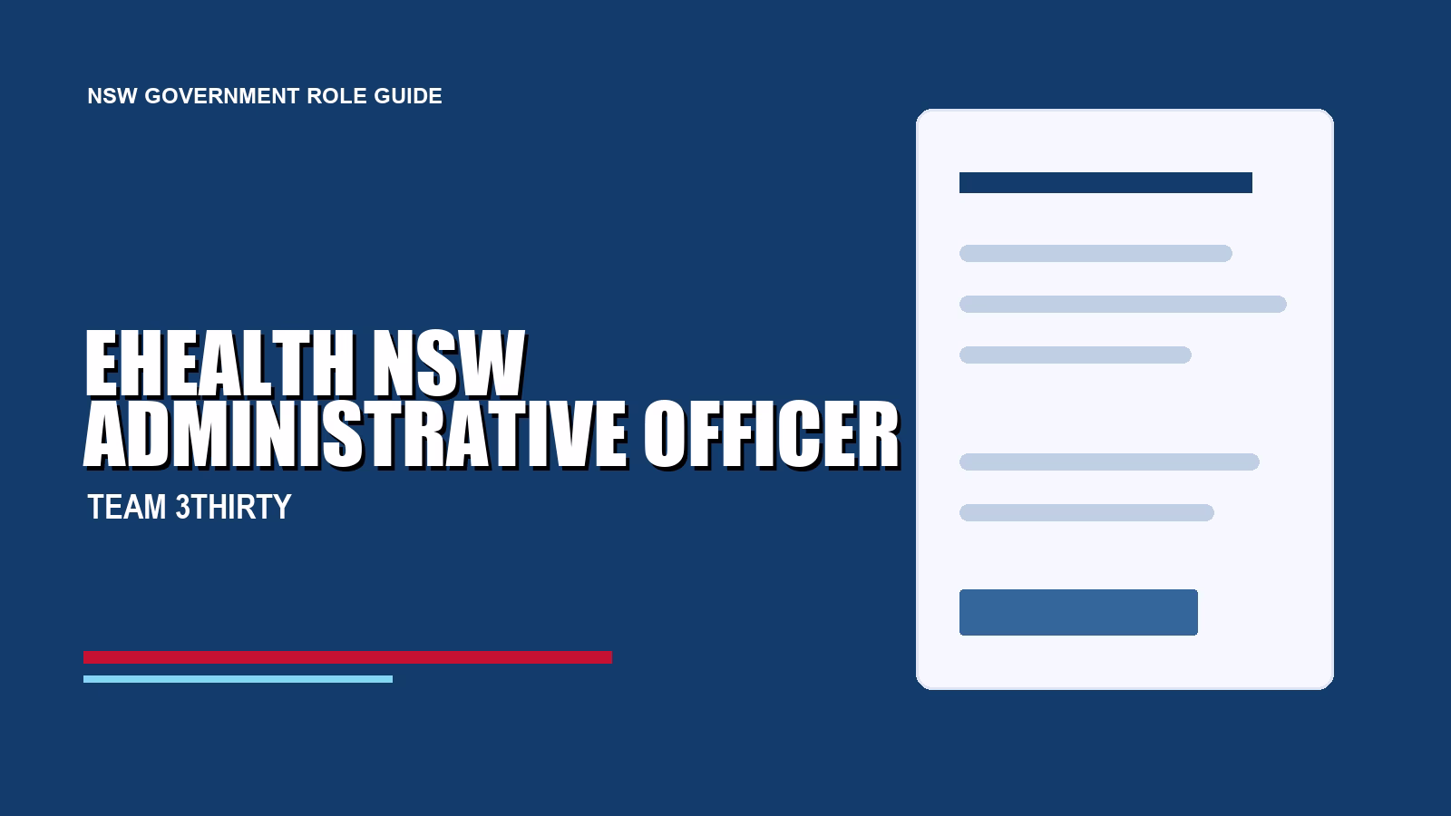 How to apply for eHealth NSW Administrative Officer