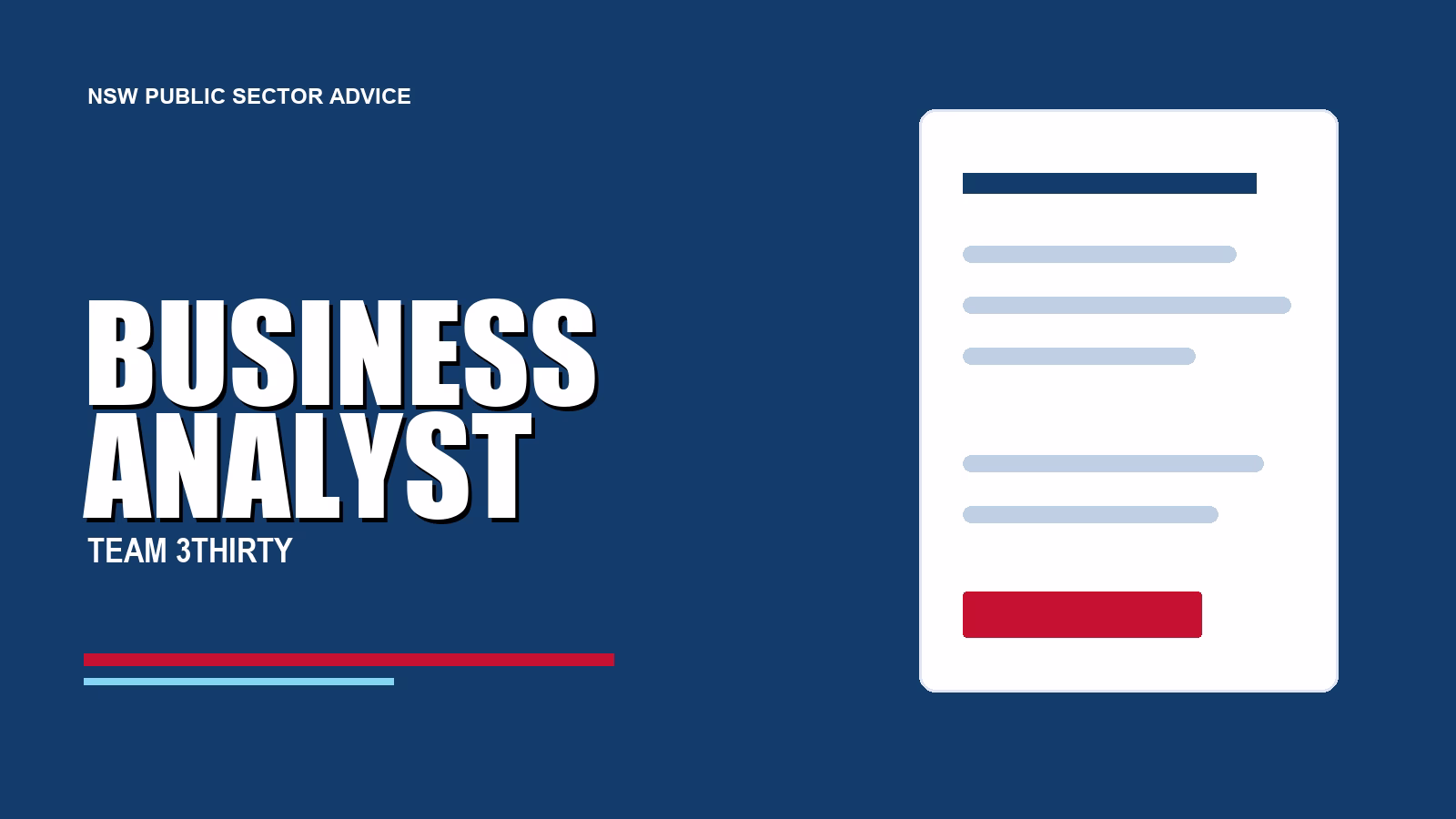 How to apply for Business Analyst
