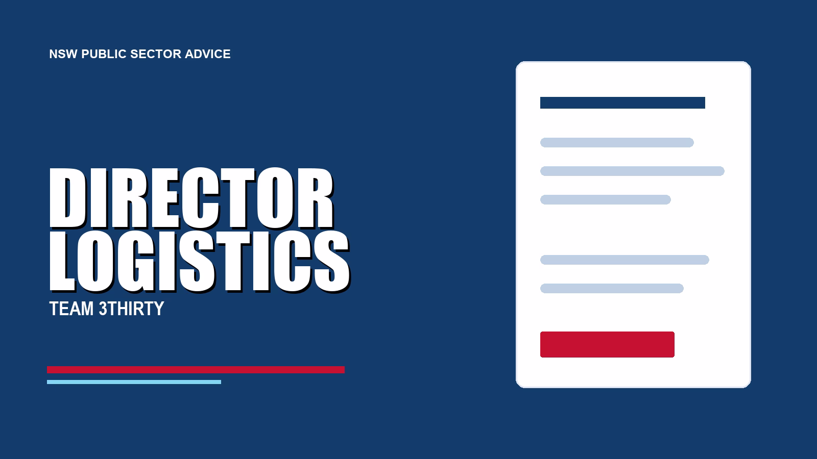 How to apply for Director Logistics