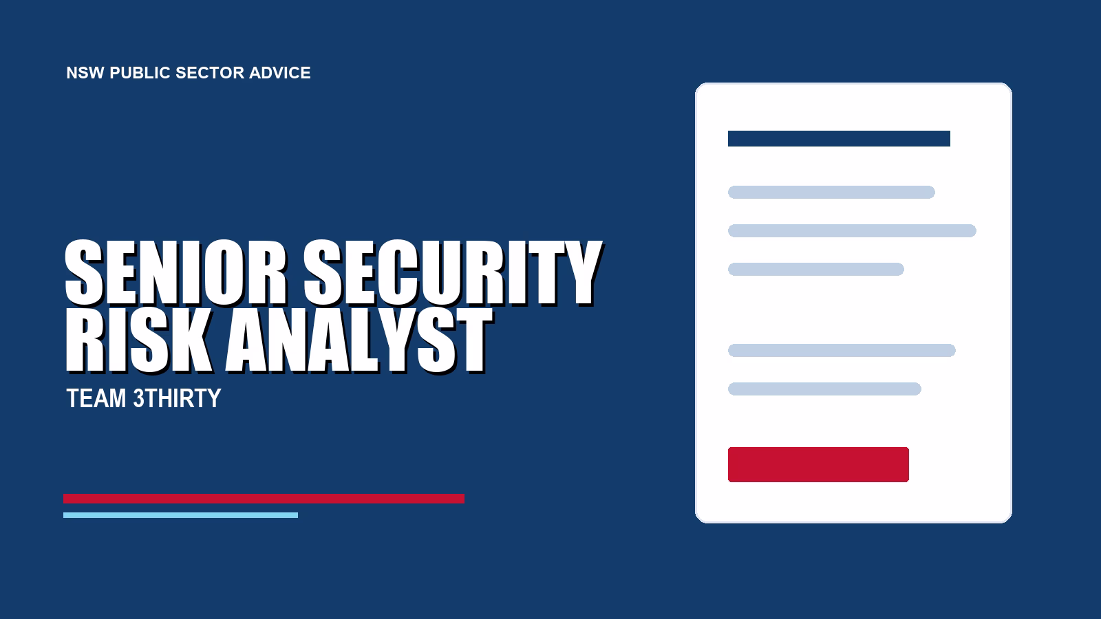 How to apply for Senior Security Risk Analyst