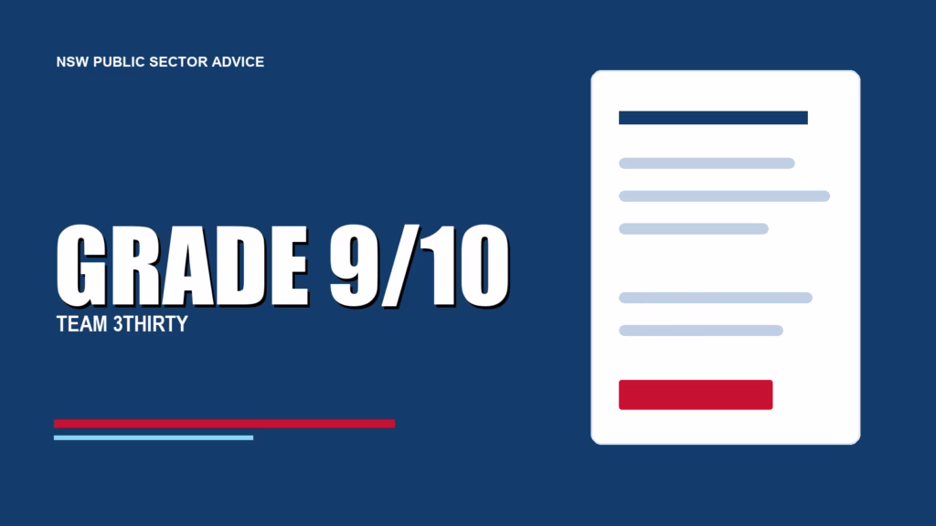 GRADE 9/10 - Team 3Thirty NSW Government job advice