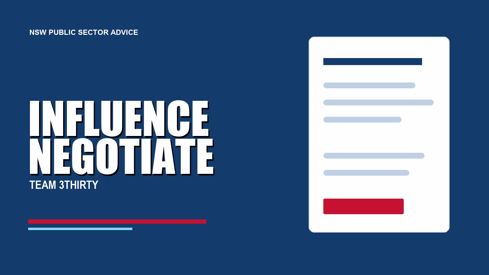 Influence and Negotiate: NSW Government Capability Guide