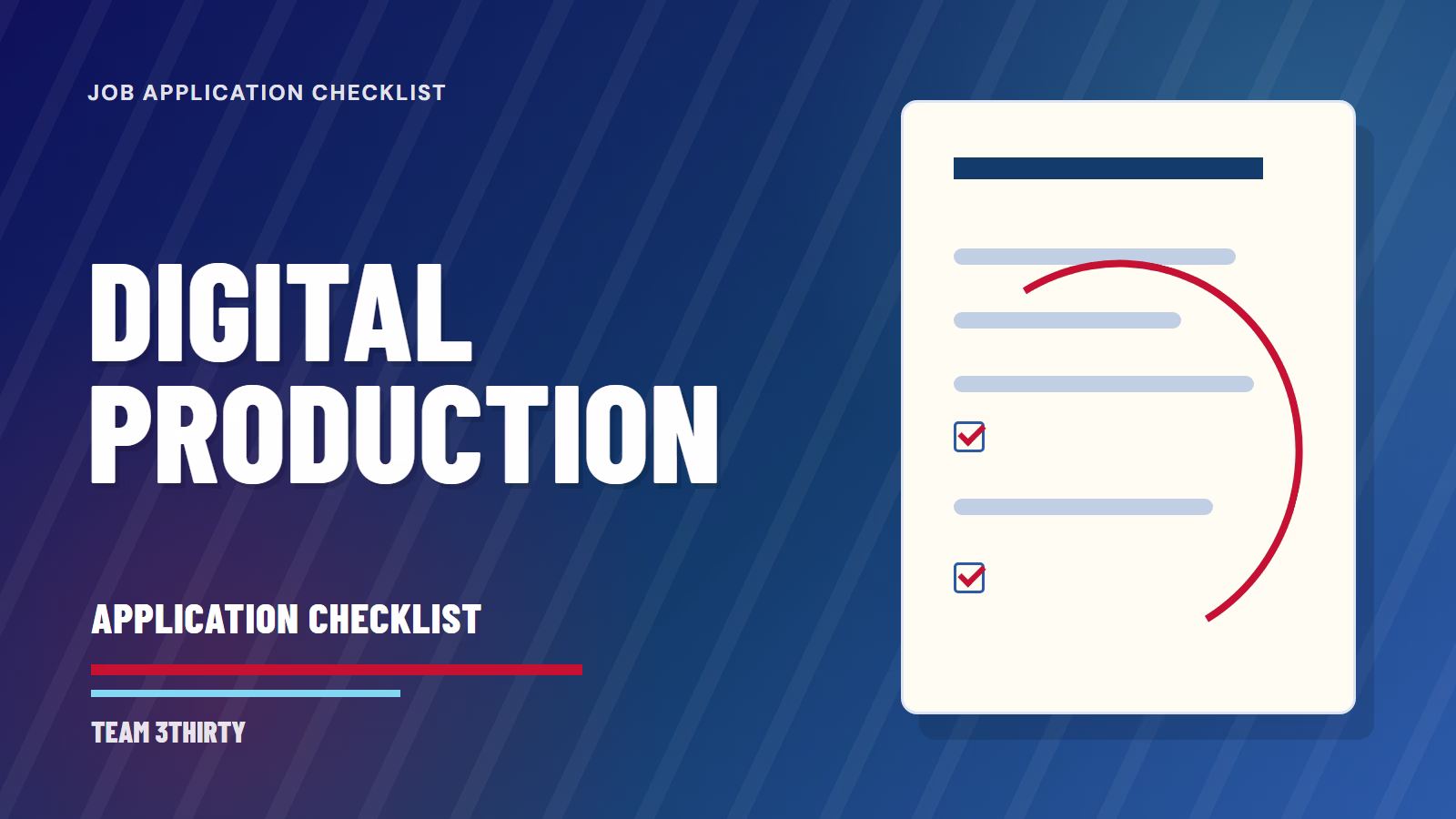 How to apply for Lead, Digital Production