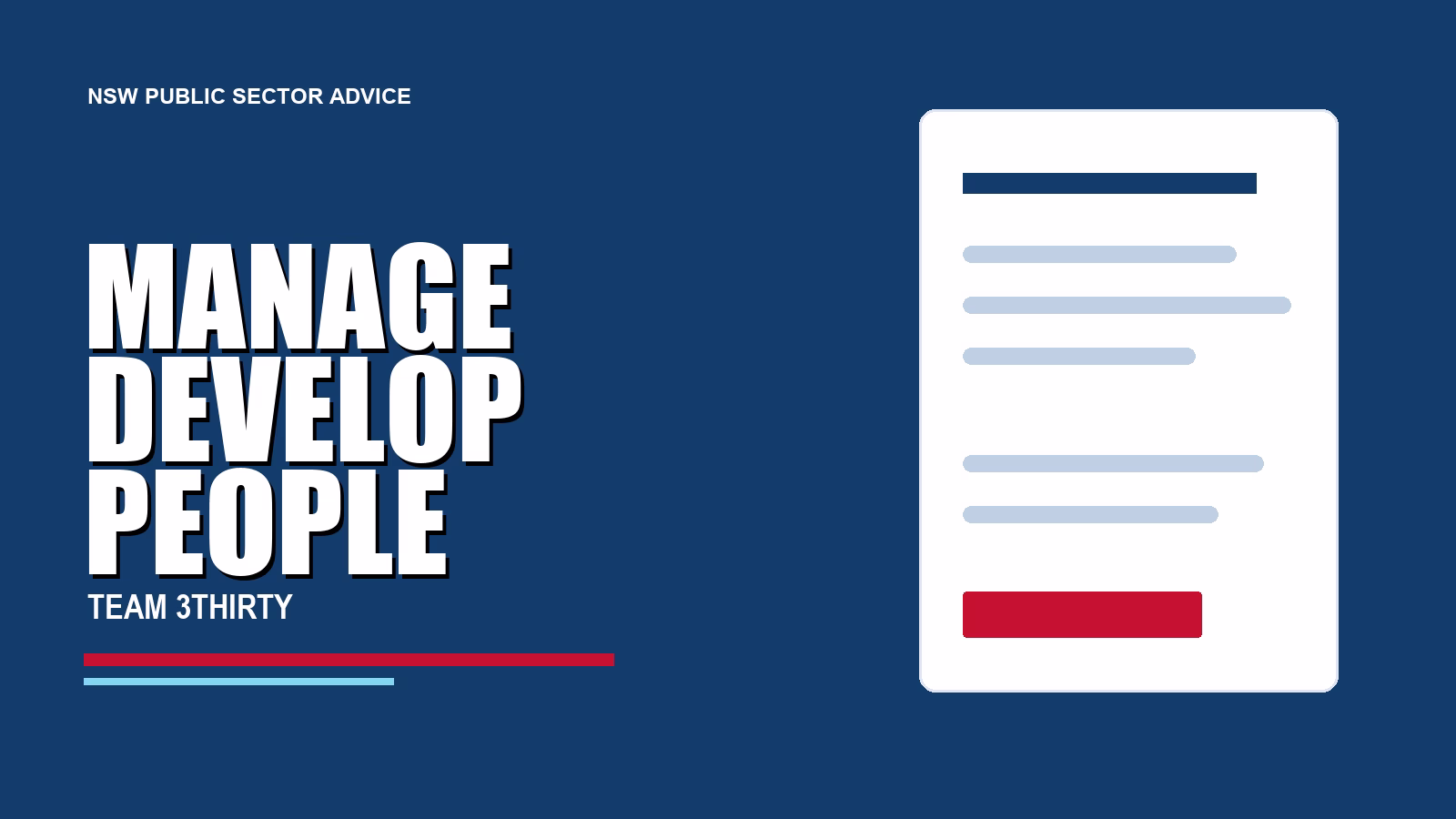 Manage and Develop People: NSW Government Capability Guide