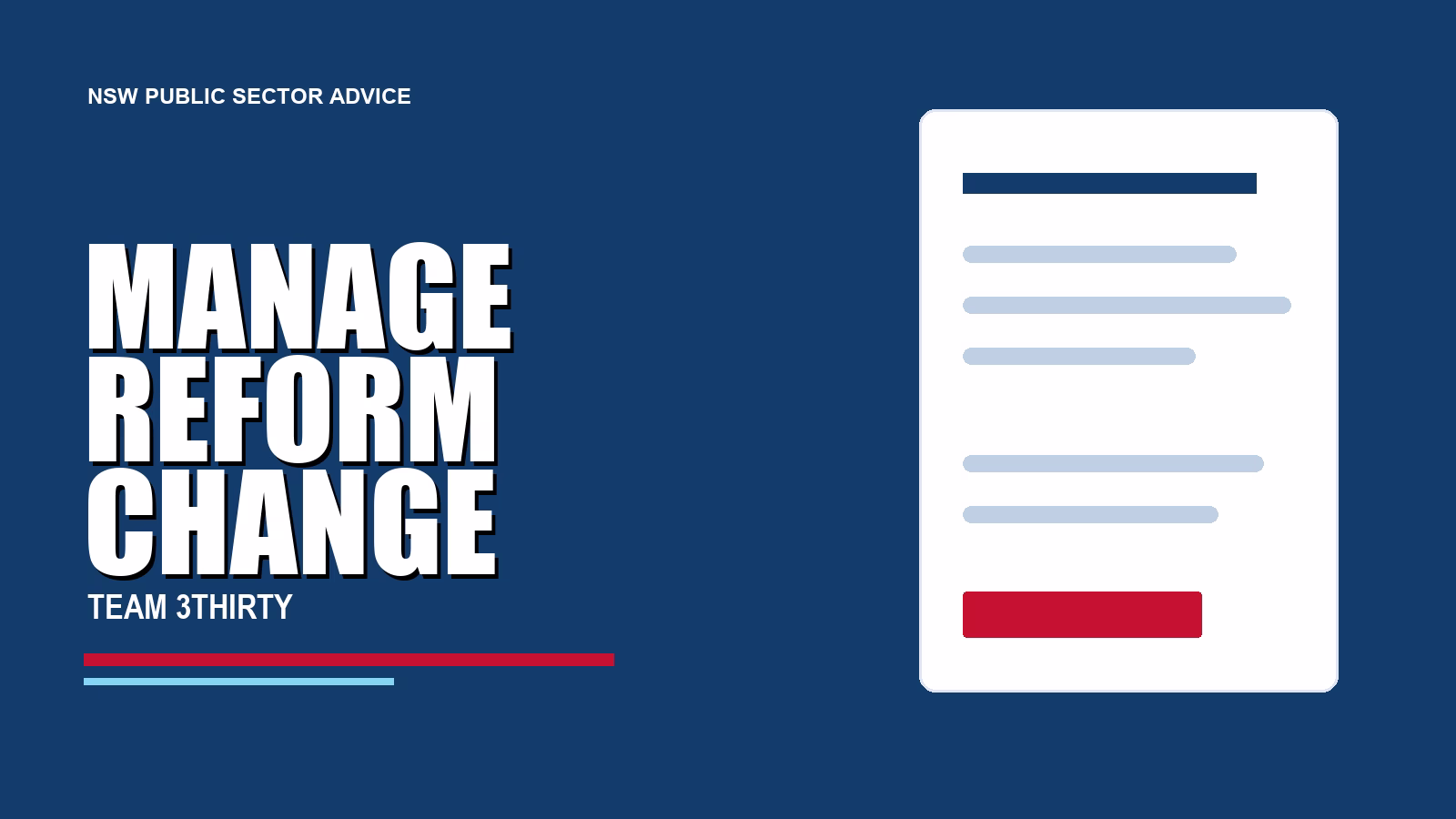 Manage Reform and Change: NSW Government Capability Guide