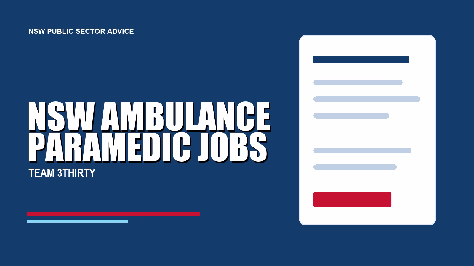 NSW Ambulance Paramedic Jobs: How to Apply in 2026