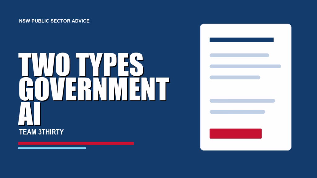 TWO TYPES GOVERNMENT AI - Team 3Thirty NSW Government job advice
