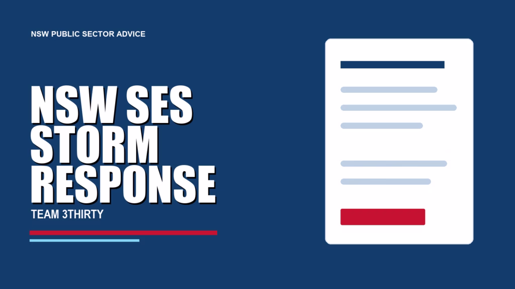 NSW SES STORM RESPONSE - Team 3Thirty NSW Government job advice