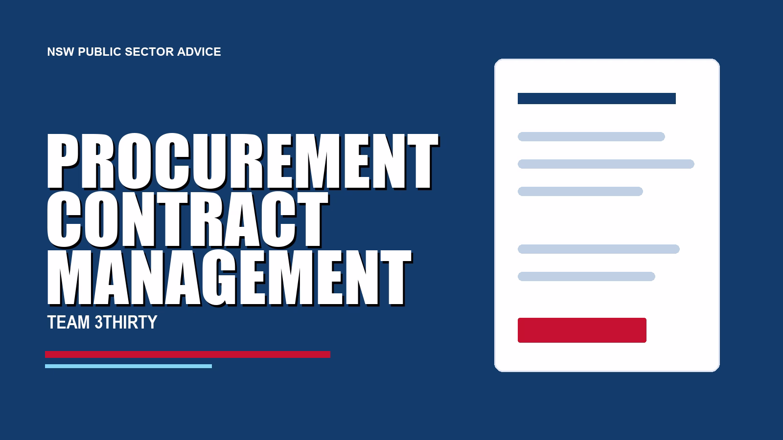 Procurement and Contract Management: NSW Government Capability Guide