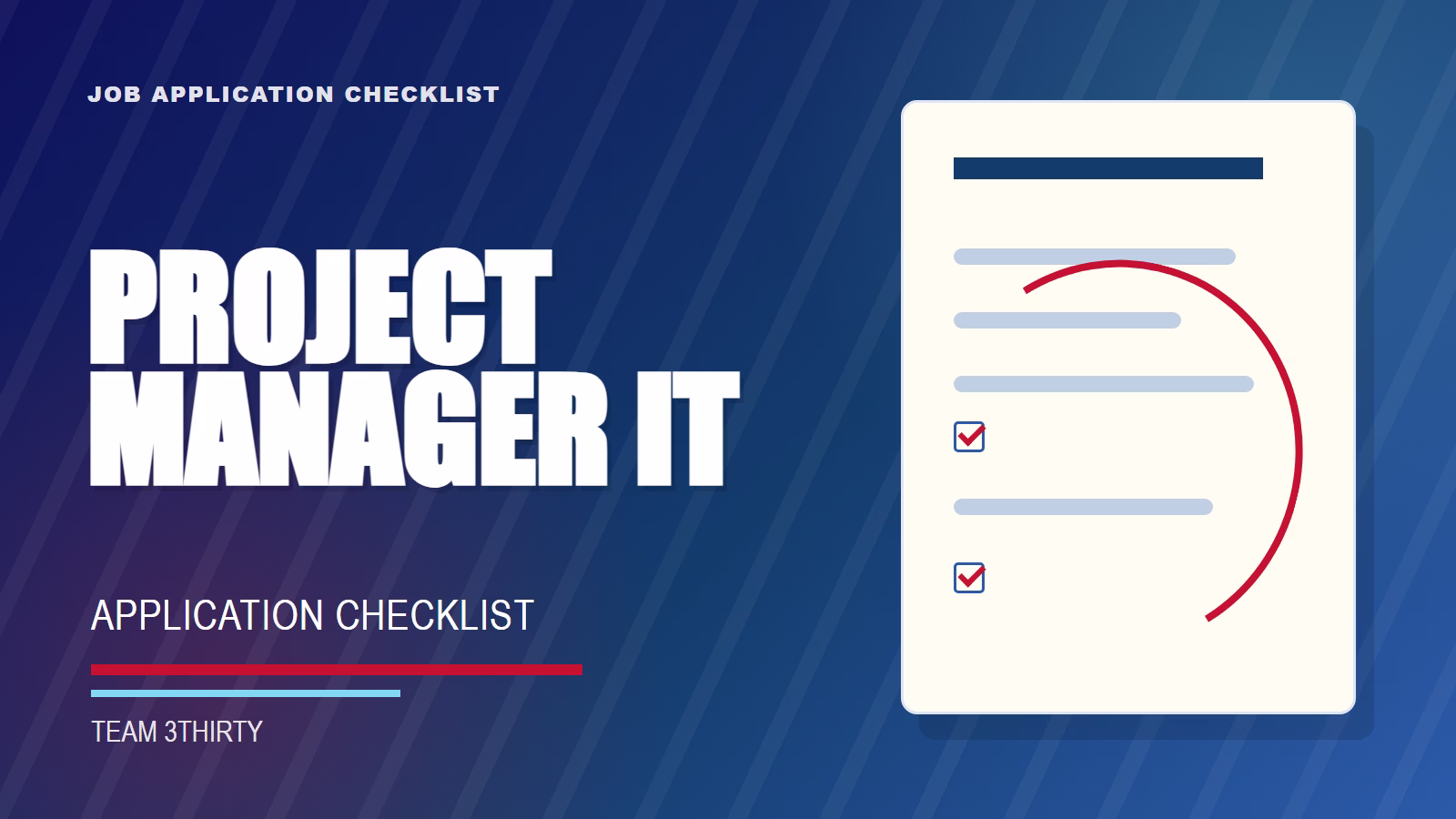 How to apply for Project Manager IT