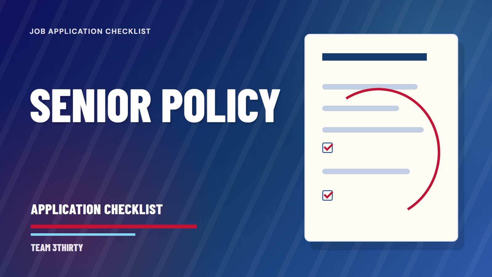 How to apply for Senior Policy Officer