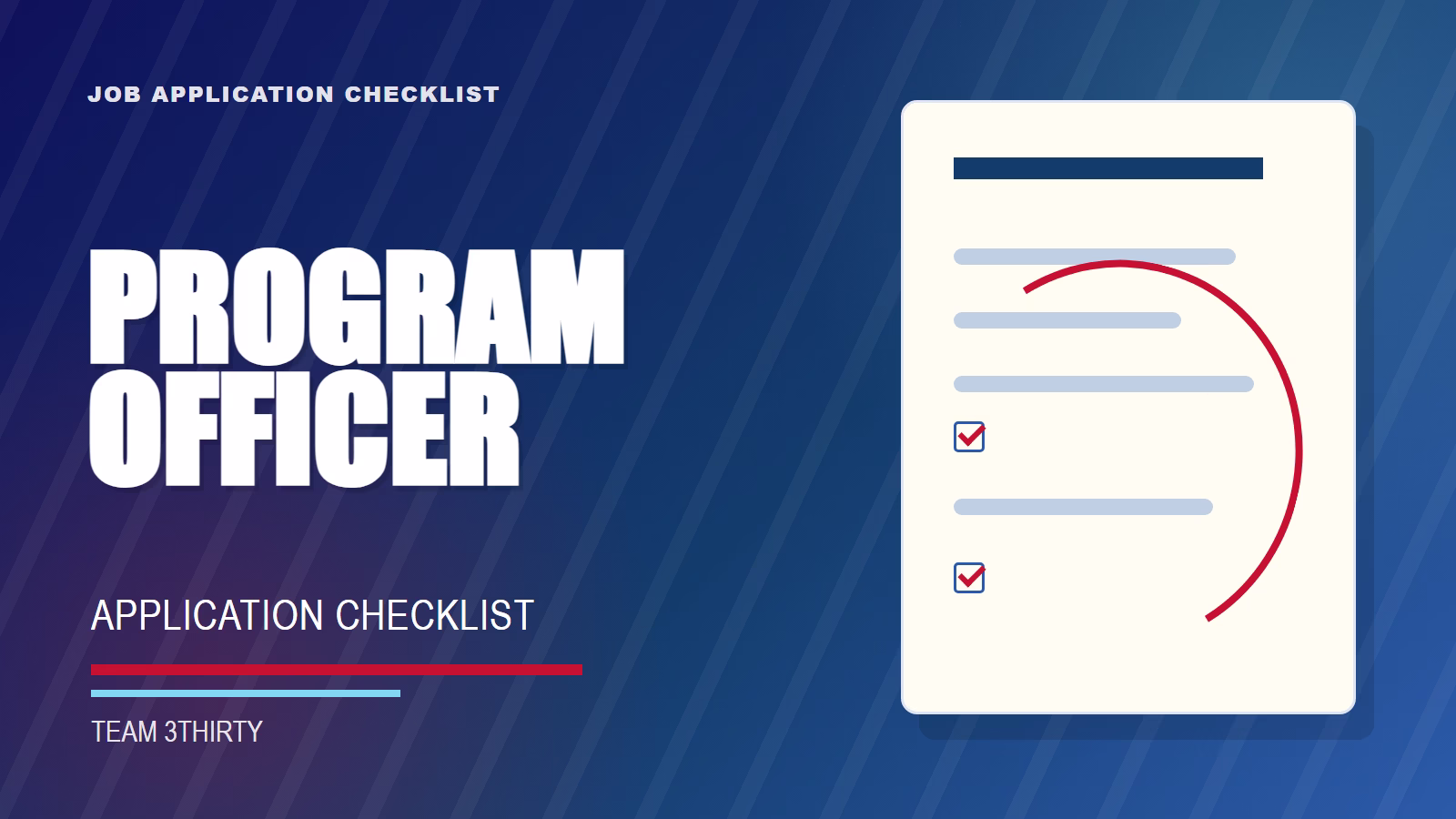 How to apply for Senior Program Officer