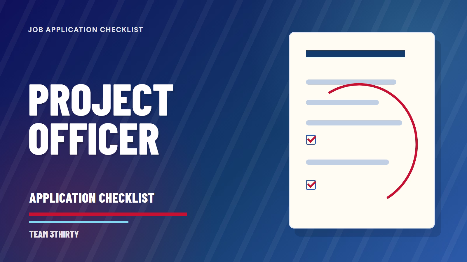 How to apply for Senior Project Officer