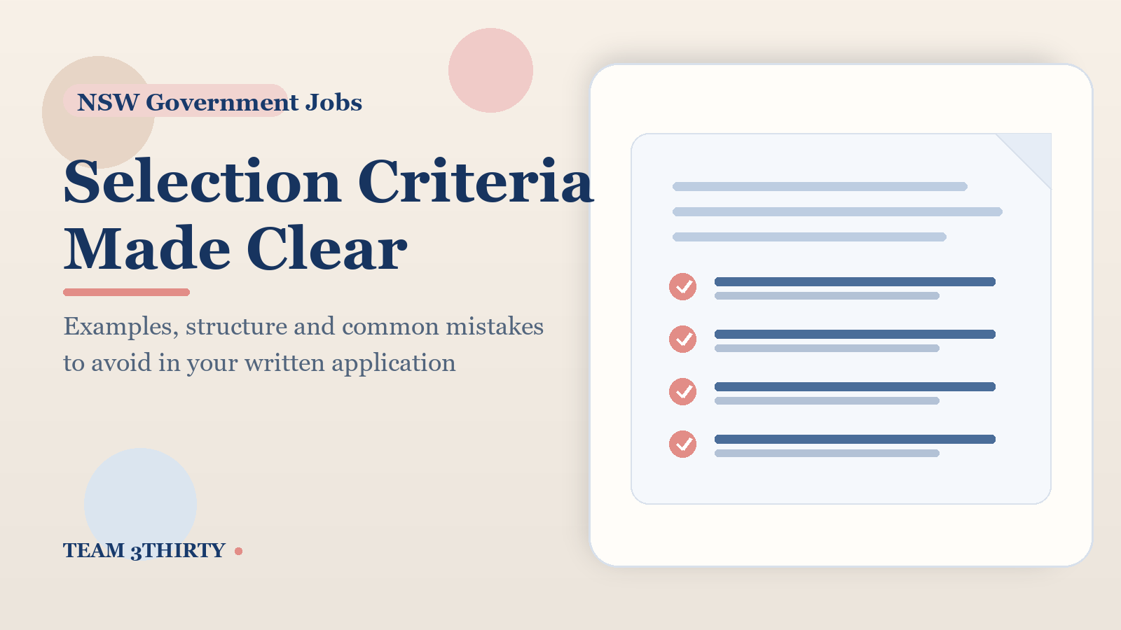 How to Write Selection Criteria for NSW Government Jobs: Examples, Structure and Mistakes to Avoid