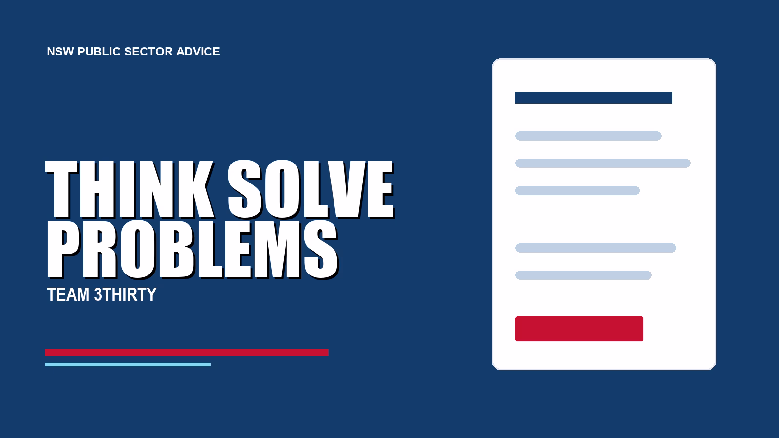 Think and Solve Problems: NSW Government Capability Guide