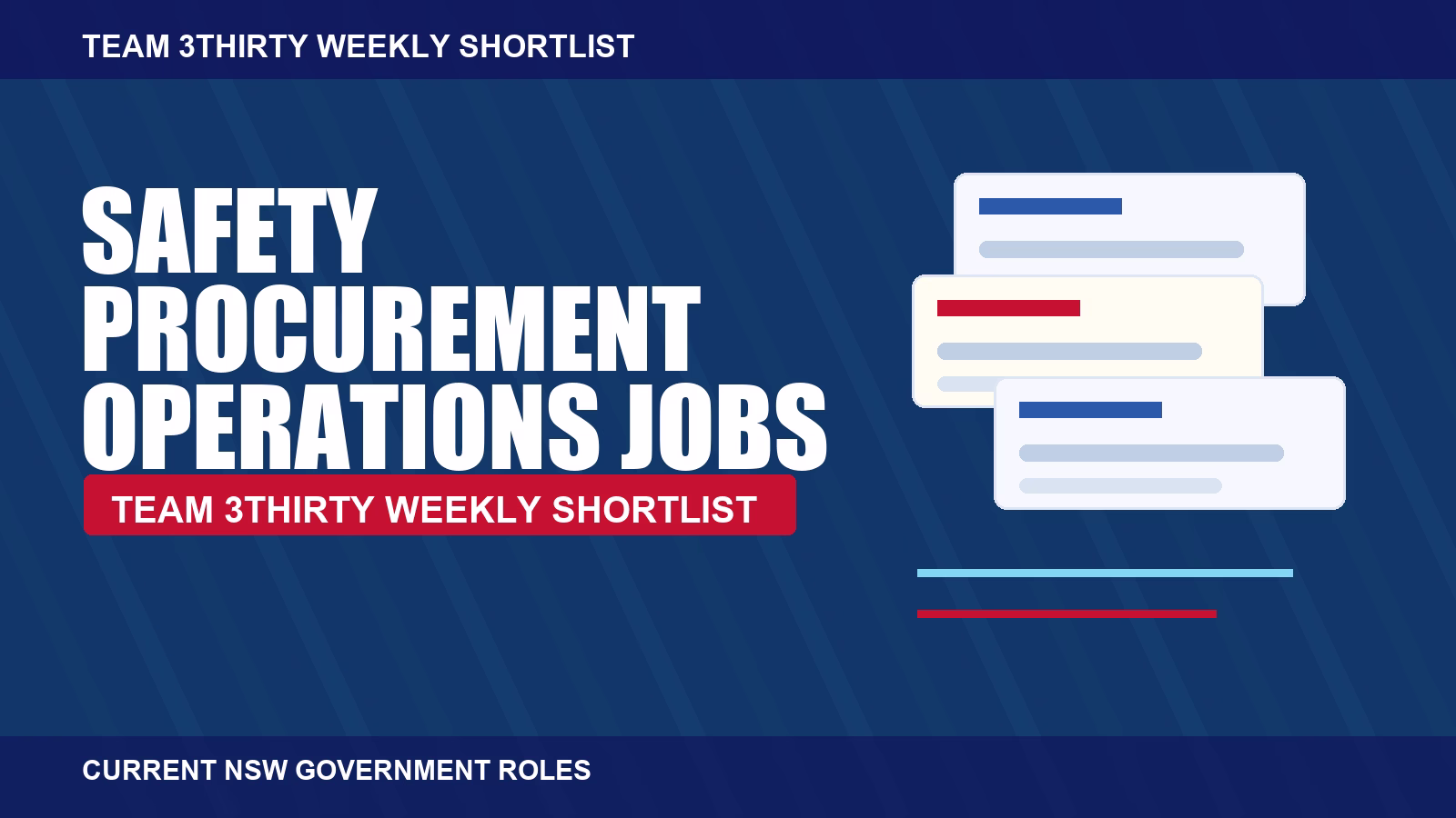 Current NSW Government Safety, Procurement and Operations Jobs