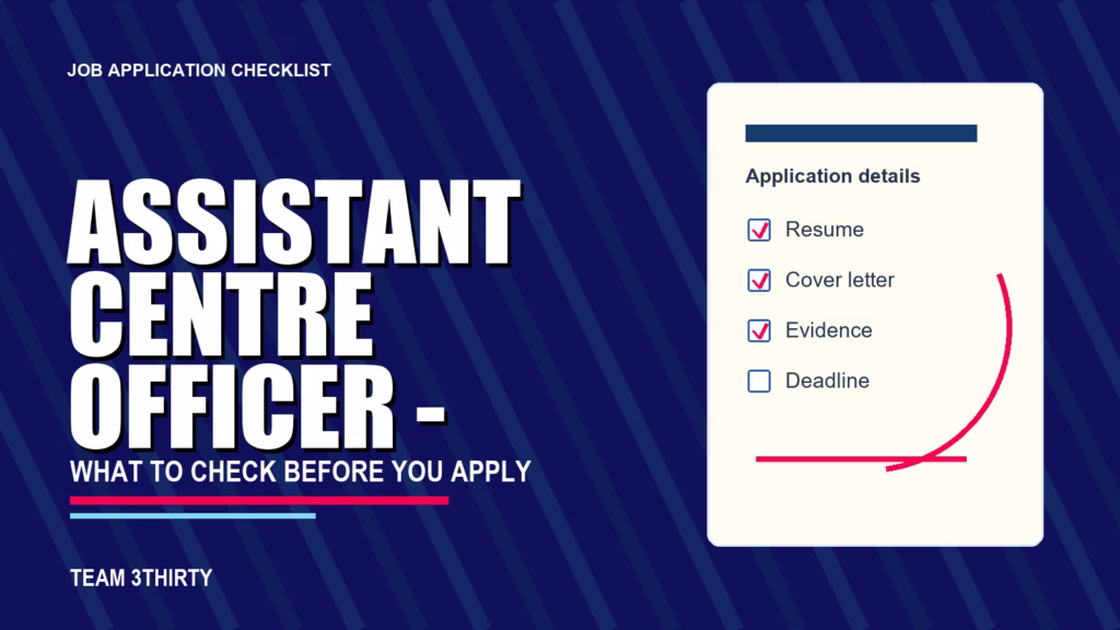 How to apply for Assistant Centre Administration Officer - Cessnock Correctional Complex - Team 3Thirty