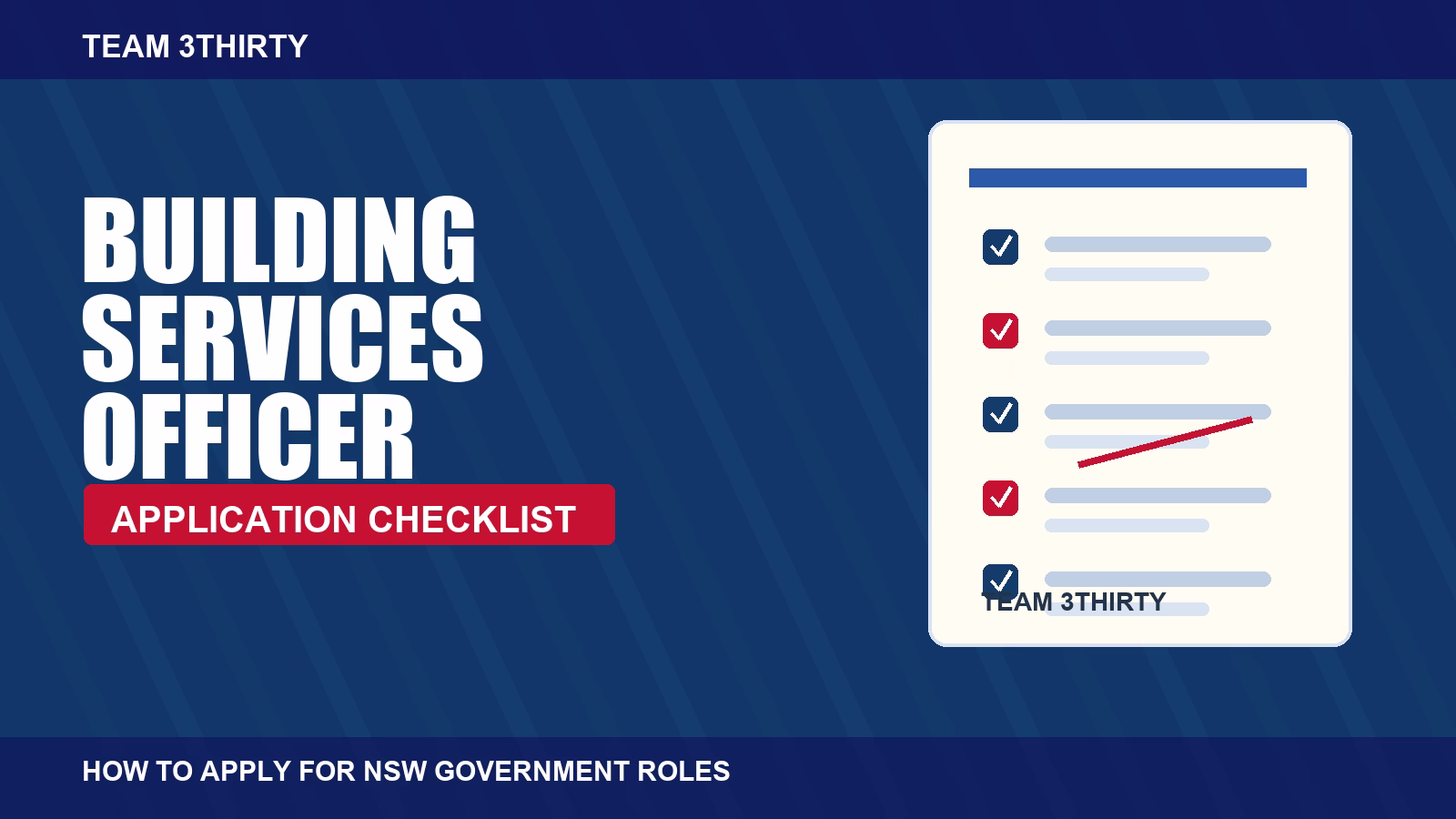 How to apply for Building Services Officer
