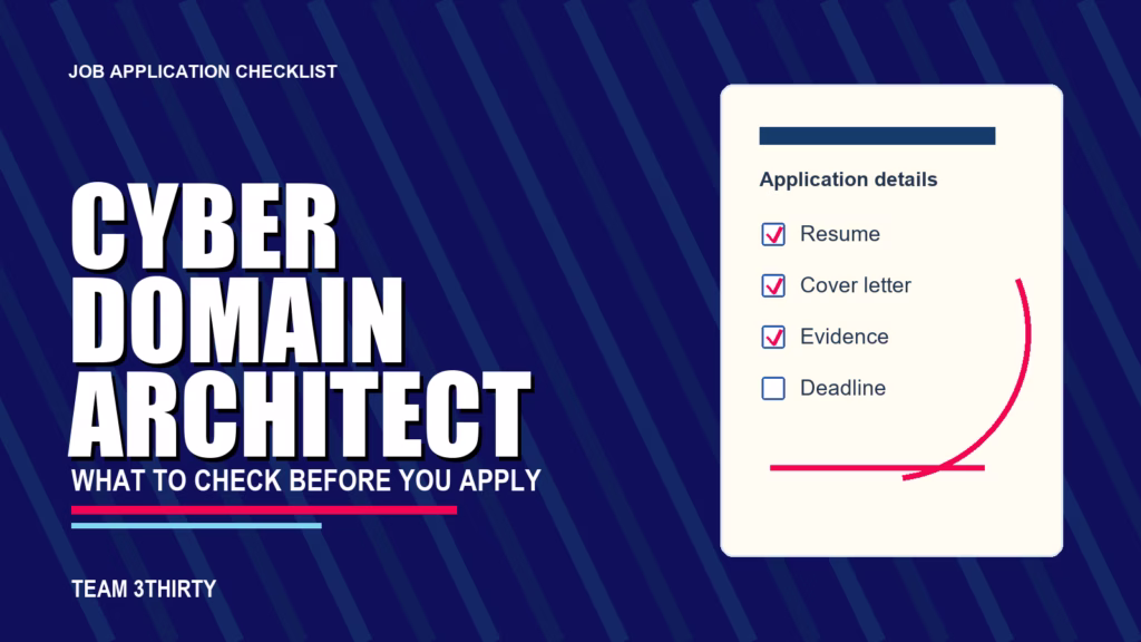 How to apply for Cyber Domain Architect - Team 3Thirty