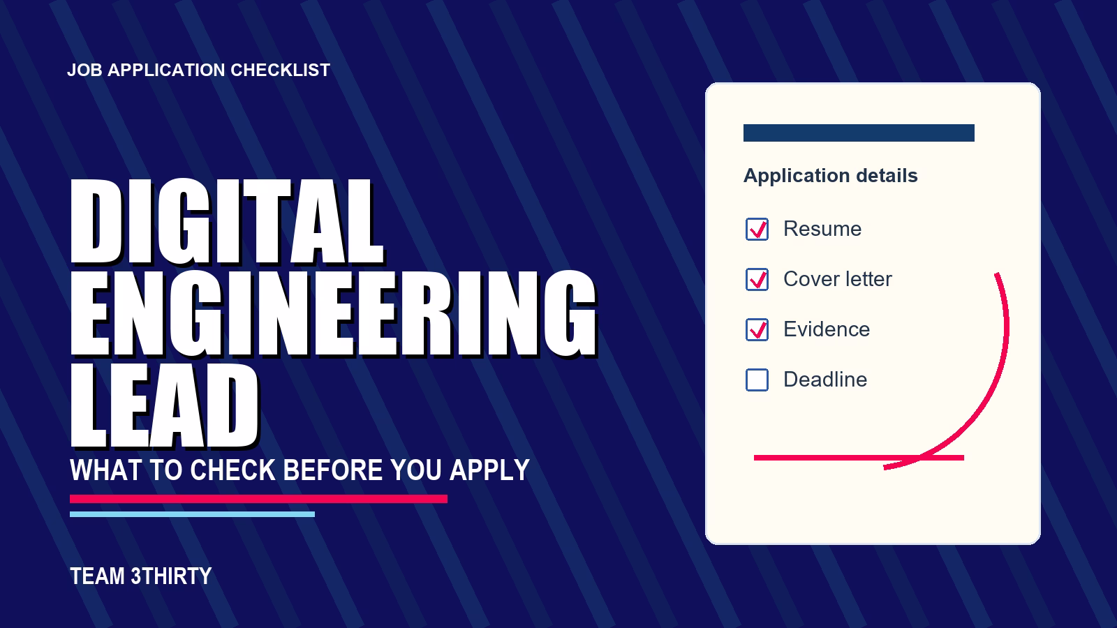 How to apply for Digital Engineering Lead