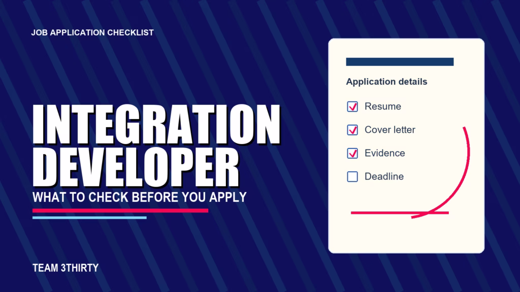 How to apply for Integration Developer - Team 3Thirty
