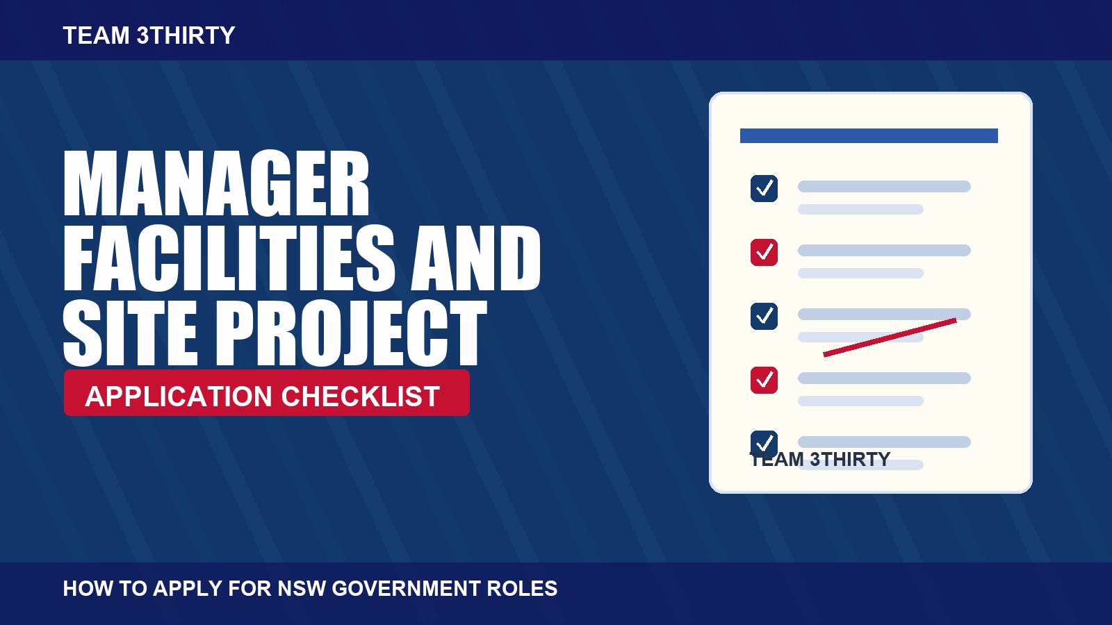 How to apply for Manager Facilities and Site Project