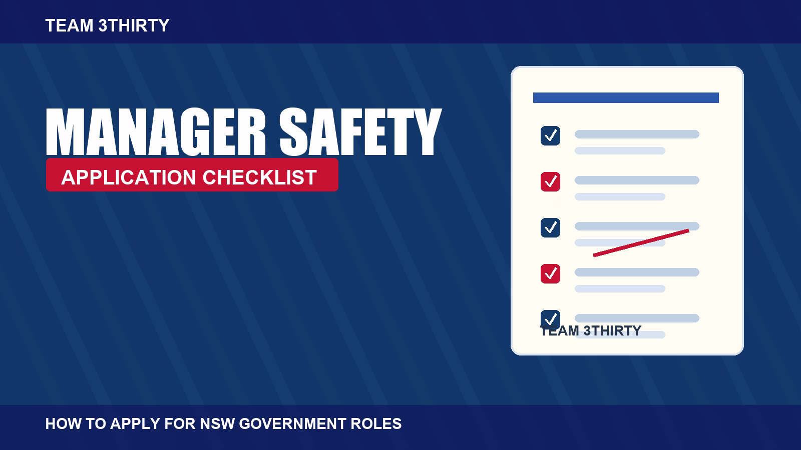 How to apply for Manager Safety