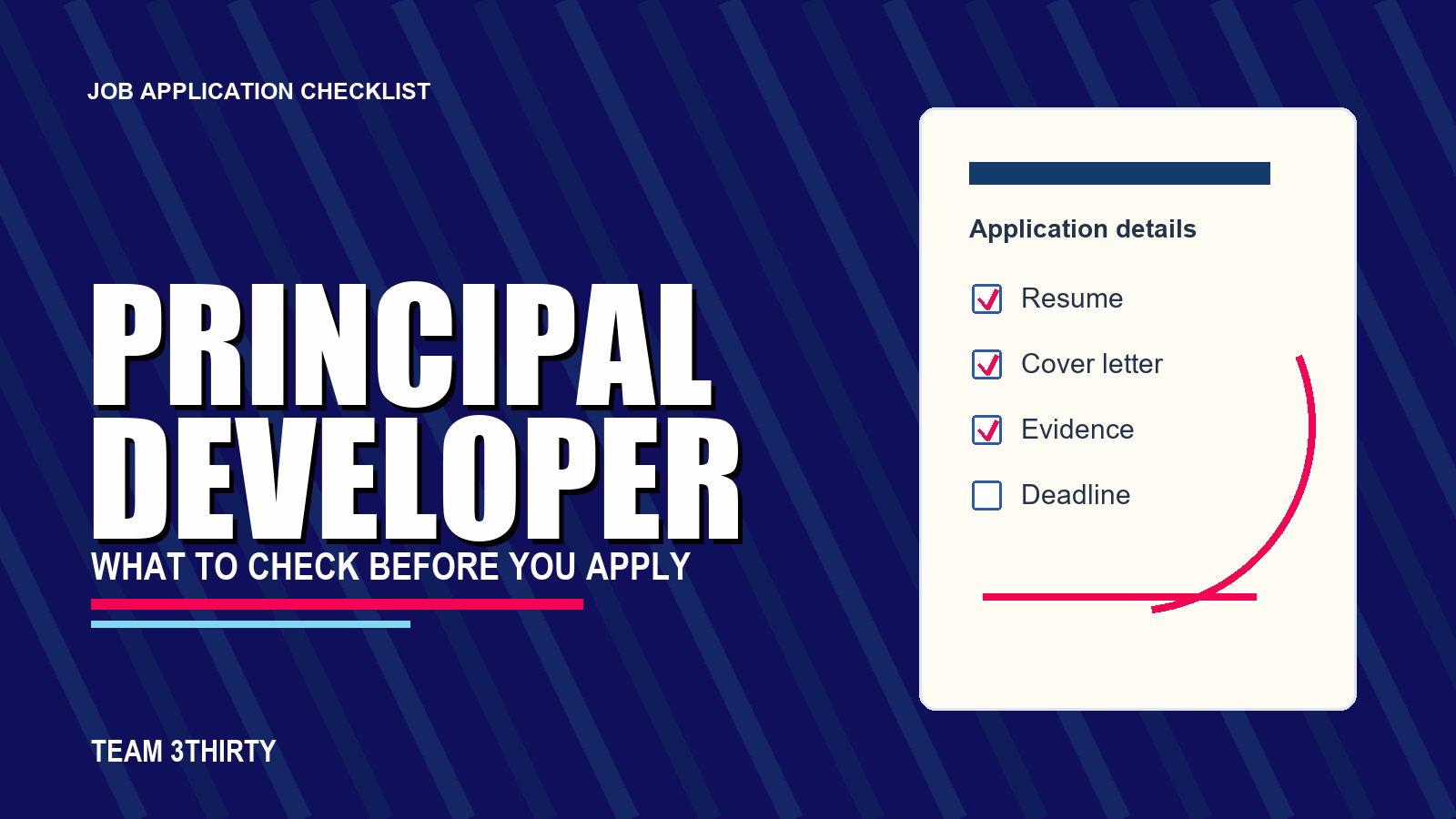 How to apply for Principal Developer
