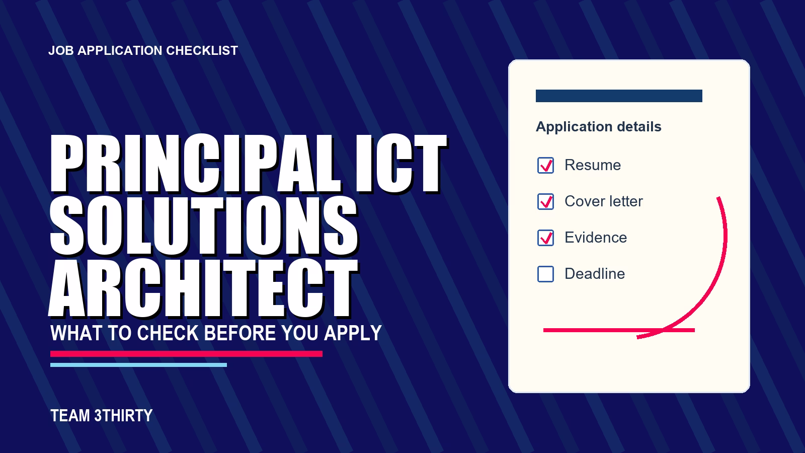 How to apply for Principal ICT Solutions Architect