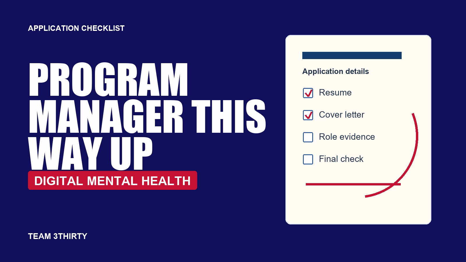 Program Manager, THIS WAY UP Application Guide: Digital Mental Health Program Leadership